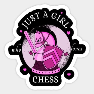 Just A Girl Who Loves Chess Sticker